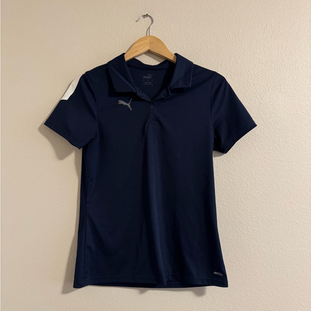 Puma Navy Blue Short Sleeve Polo